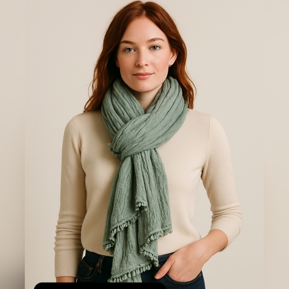 Elegant Gray Women's Scarf